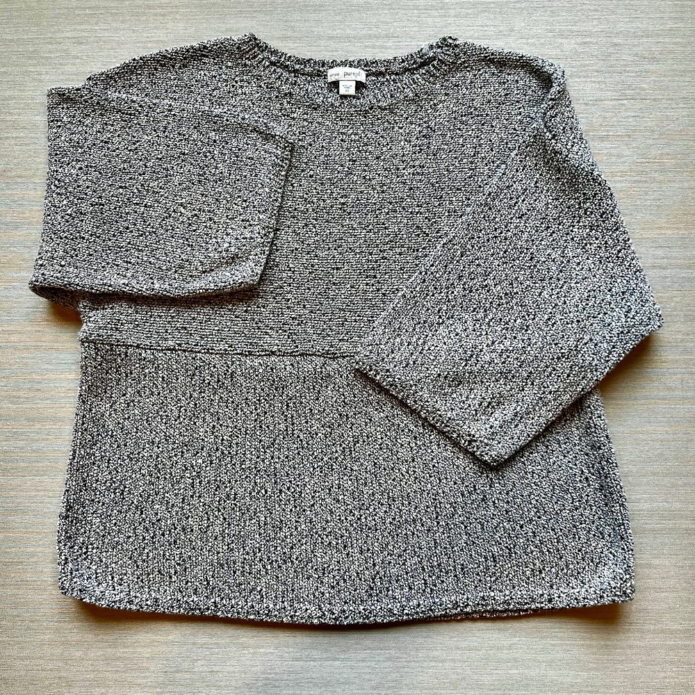 Pure Jill Kimono Heather Gray 3/4 Sleeve Sweater Size XS